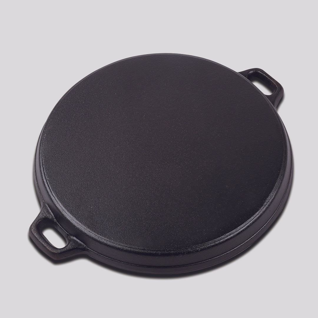 35cm Round Ribbed Frying Pan with Handle