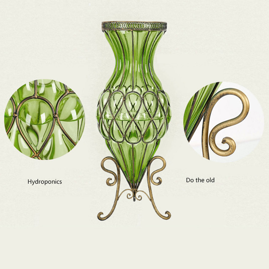 Glass Vase With Artificial Flower