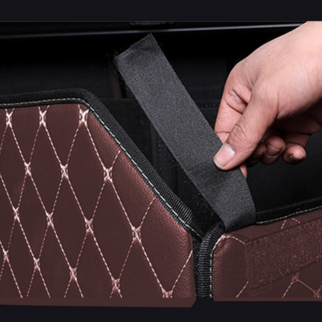 Leather Car Boot Box Organiser