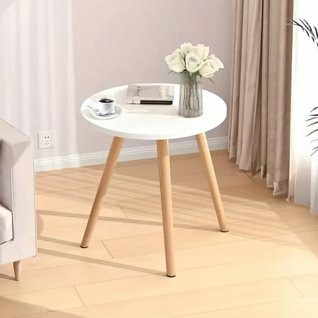 SOGA 2X 60x72cm White Small Side Coffee Table Living Room Balcony Home D√©cor Style