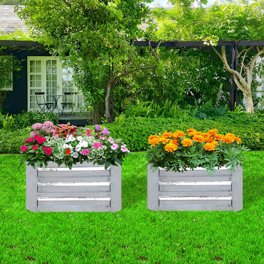Silver Raised Garden Bed