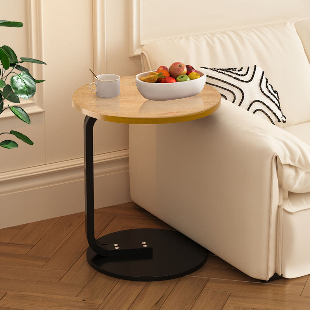 SOGA 2X 50cm Wood Board Mini Side Table Movable Lightweight w/ Black Frame