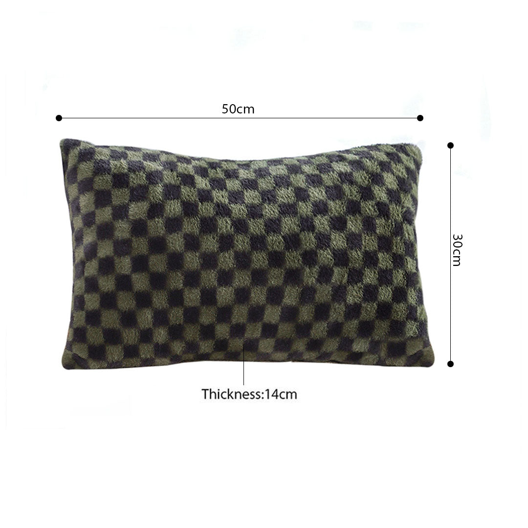 Checkered Square Throw Pillow
