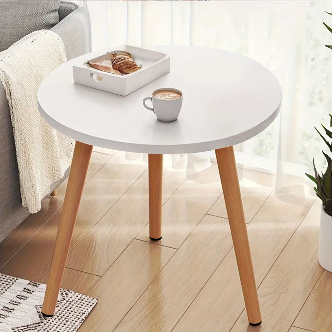 SOGA 2X 60x72cm White Small Side Coffee Table Living Room Balcony Home D√©cor Style