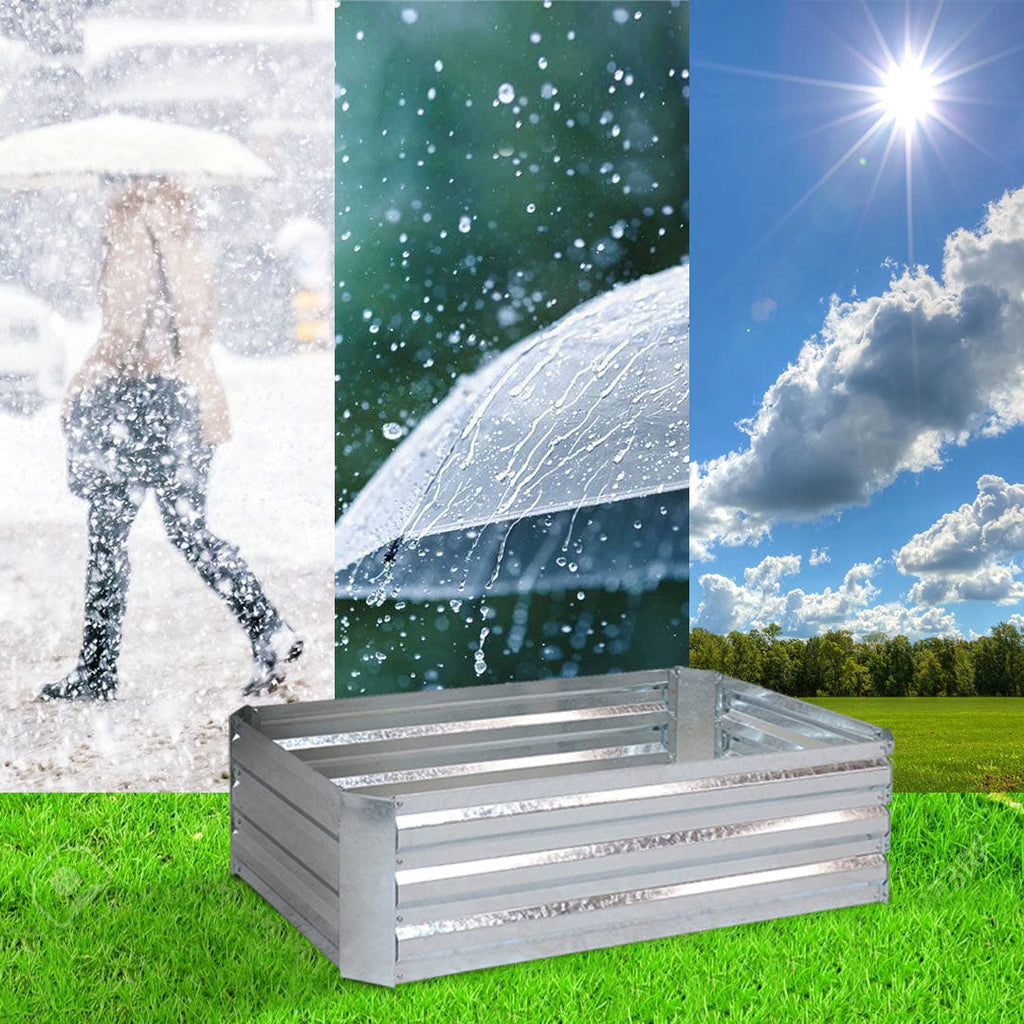 Silver Raised Garden Bed