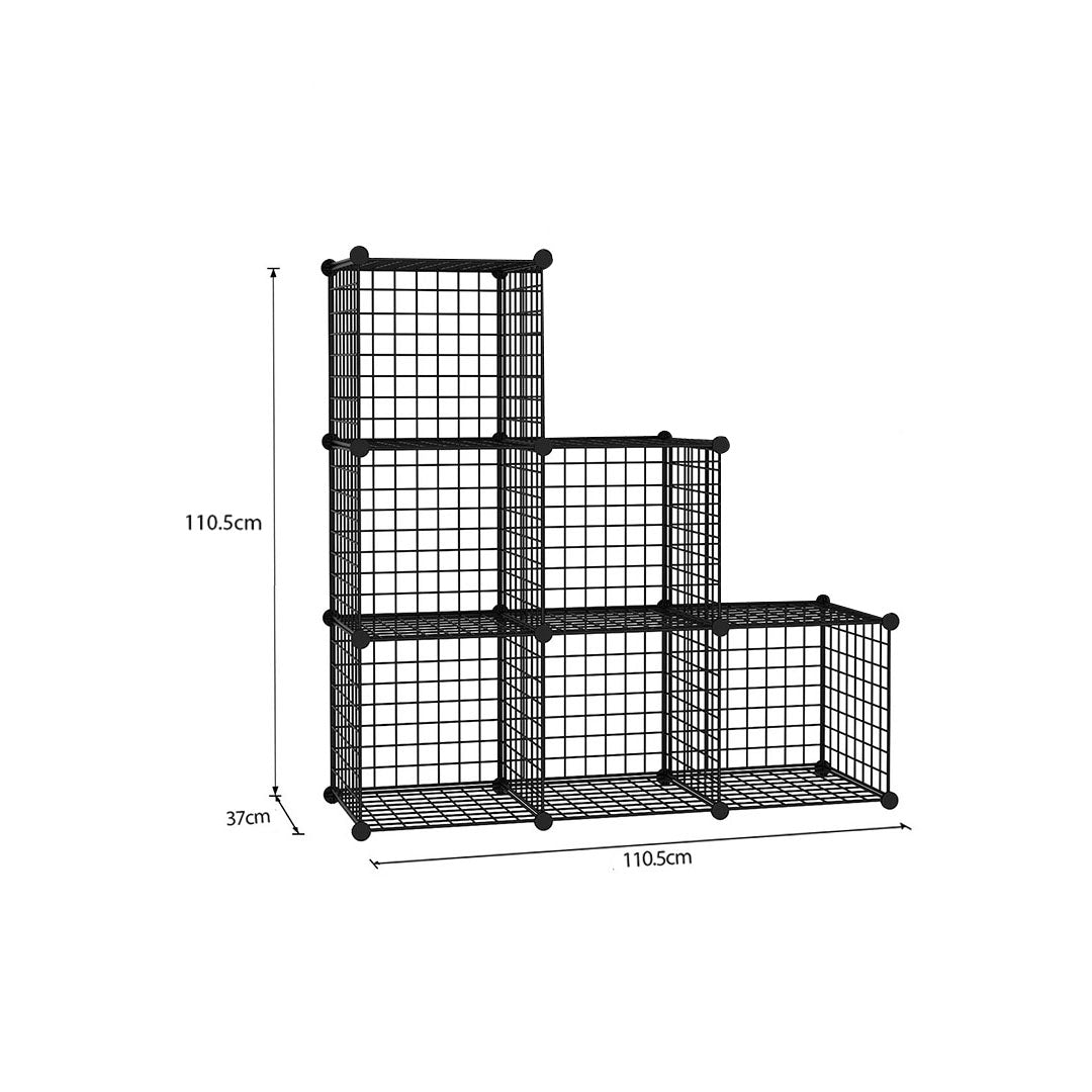 Black Portable Cube Storage Organiser