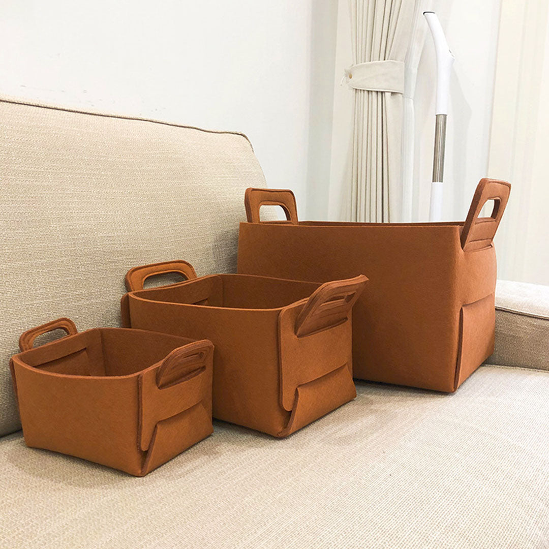 Felt Collapsible Bag With Handle
