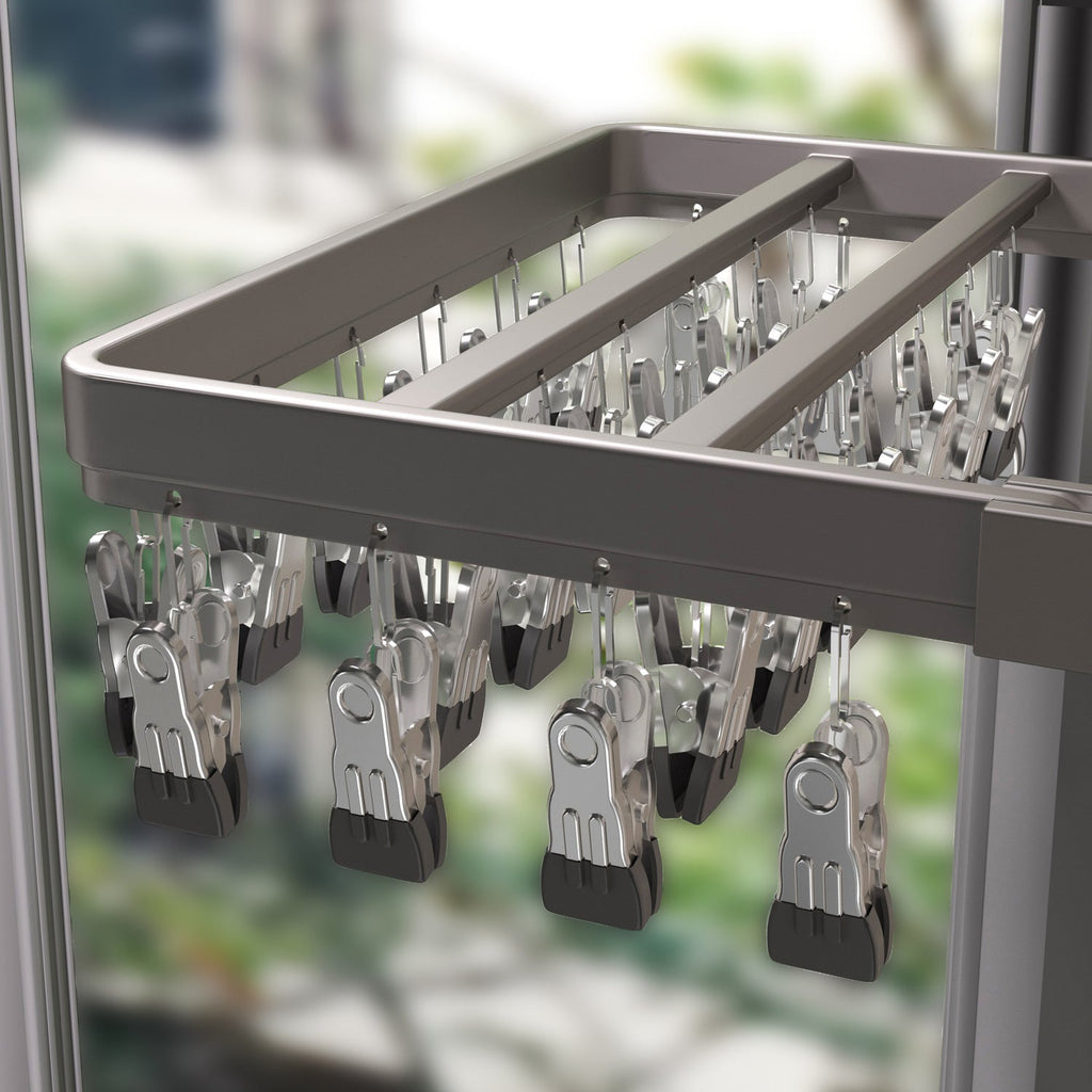 Multi-Clamp Drying Wall Rack