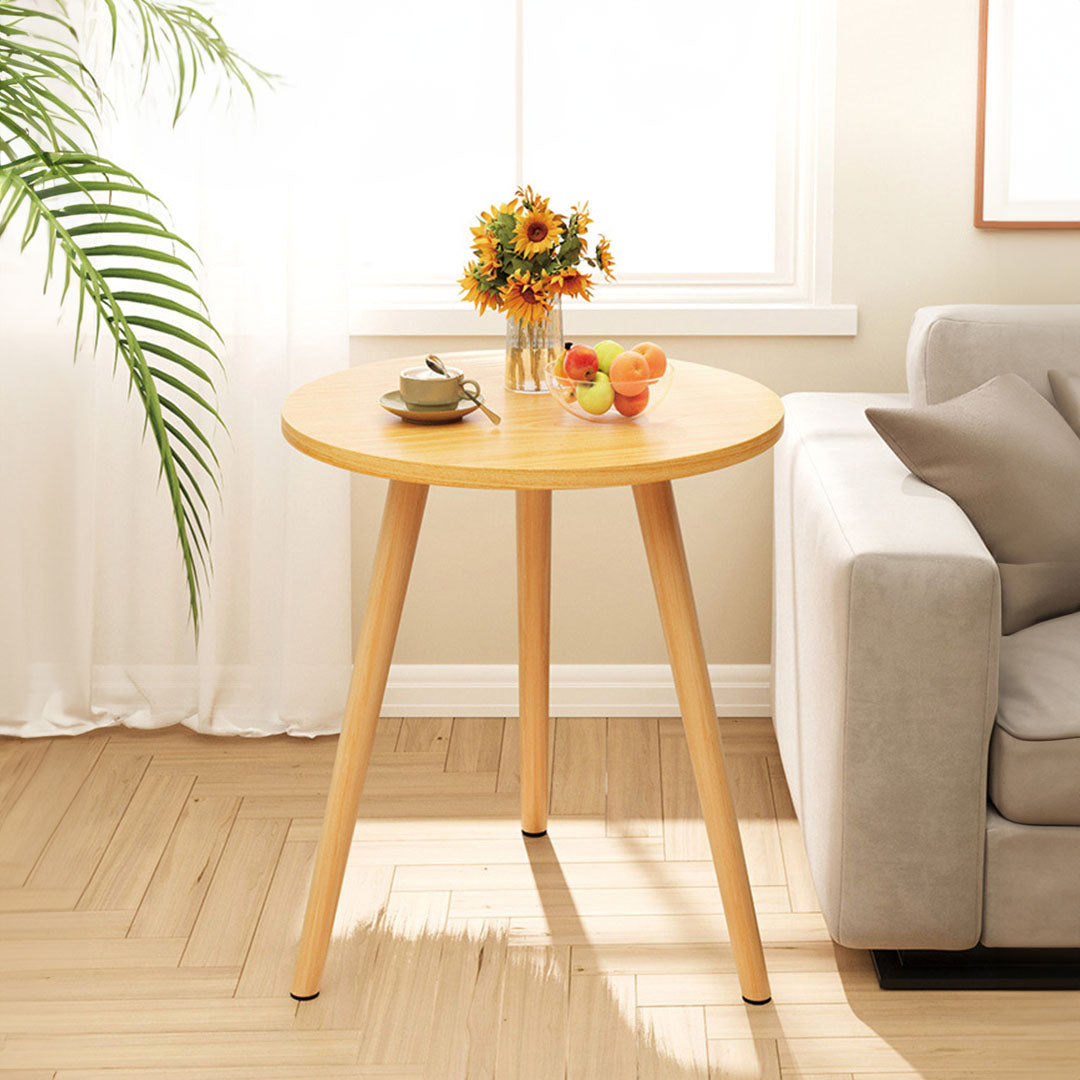 SOGA 2X 60x72cm Walnut Small Side Coffee Table Living Room Balcony Home D√©cor Style