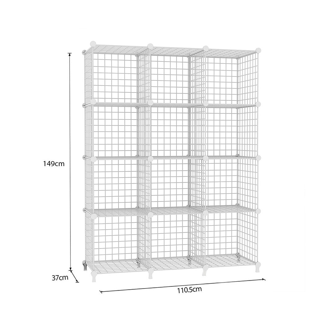 White Portable Column Storage Organiser