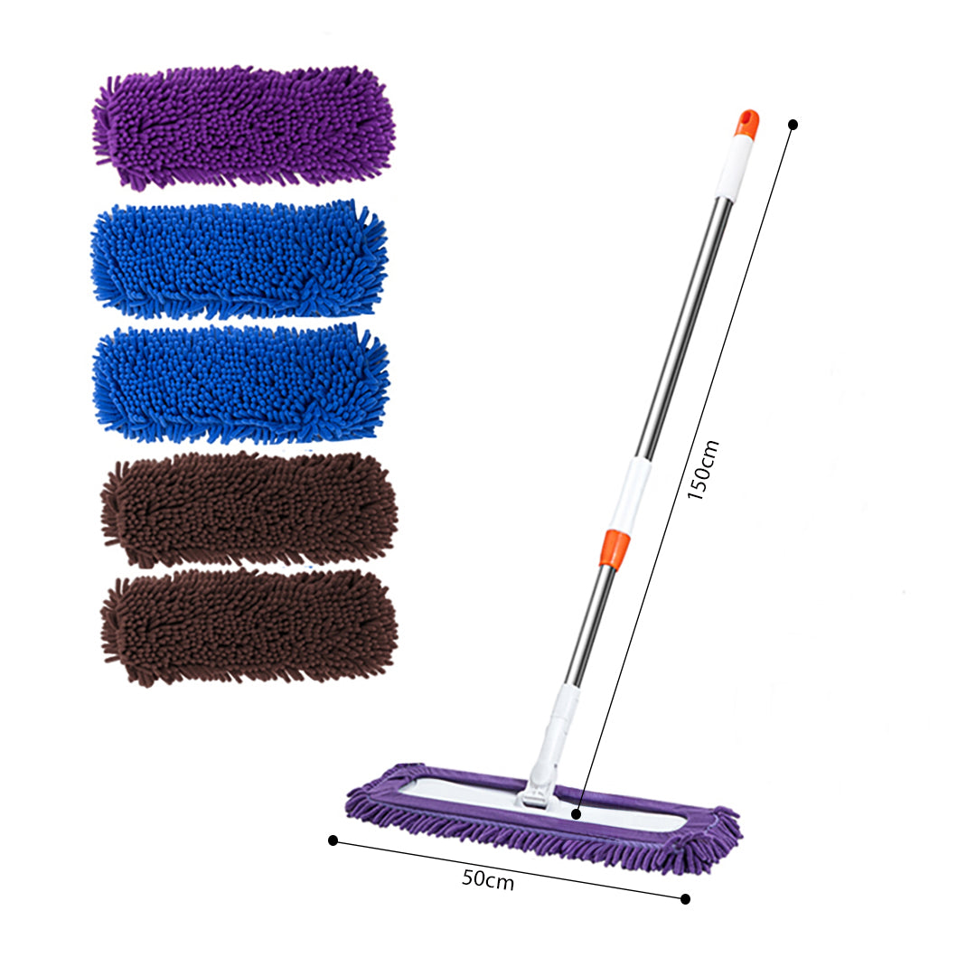 Microfiber Flat Mop (6 pcs Mop Cover)