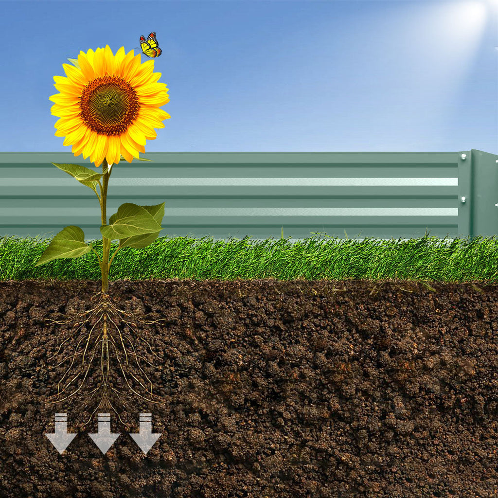 Green Raised Garden Bed