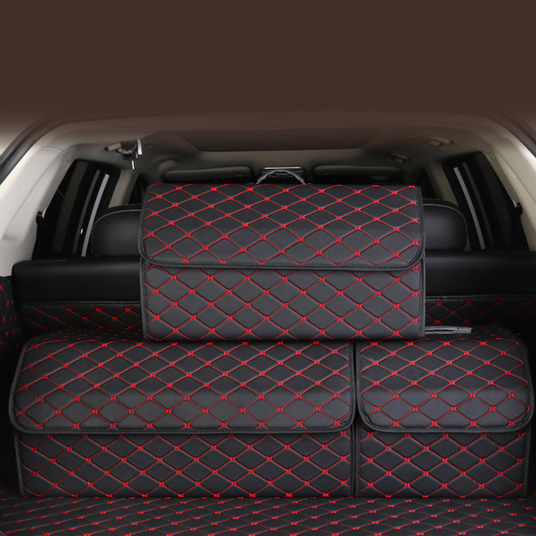 Leather Car Boot Box Organiser