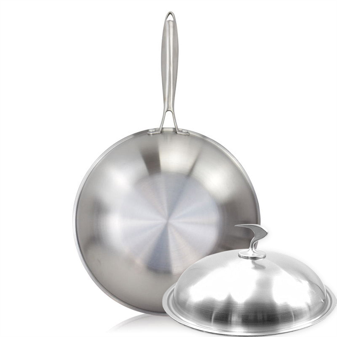 Stainless Steel Frying Pan With Lid