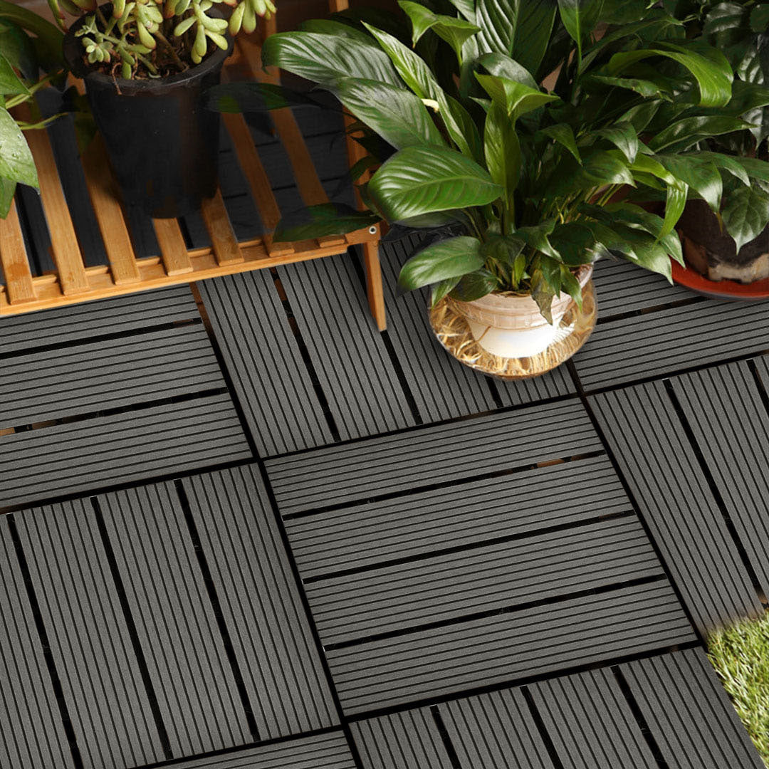 DIY Wooden Composite Decking Tiles (11-Pack)