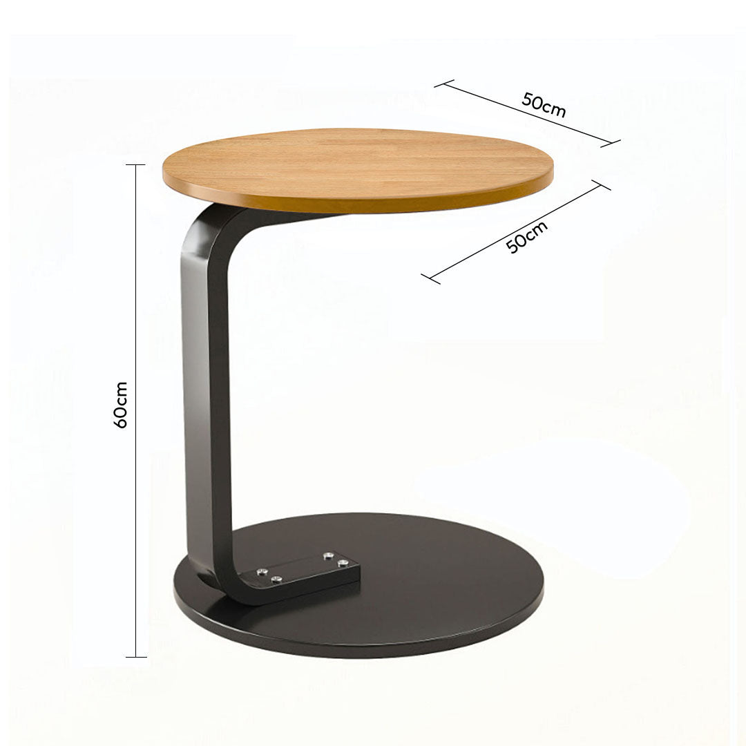 SOGA 2X 50cm Wood Board Mini Side Table Movable Lightweight w/ Black Frame