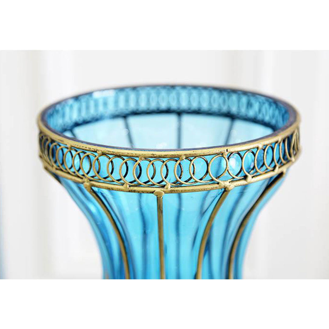 Glass Vase With Artificial Flower