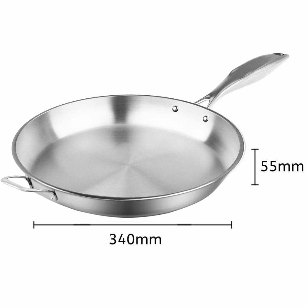 Stainless Steel Frying Pan 34cm