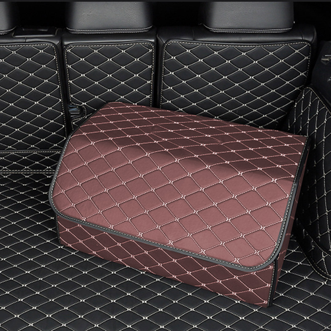 Leather Car Boot Box Organiser