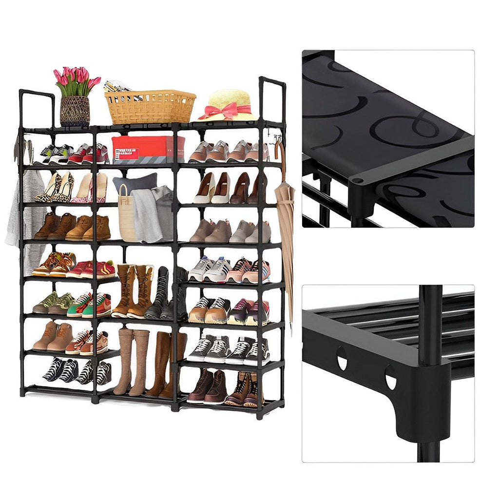 Shoe Rack Organiser With Side Hooks