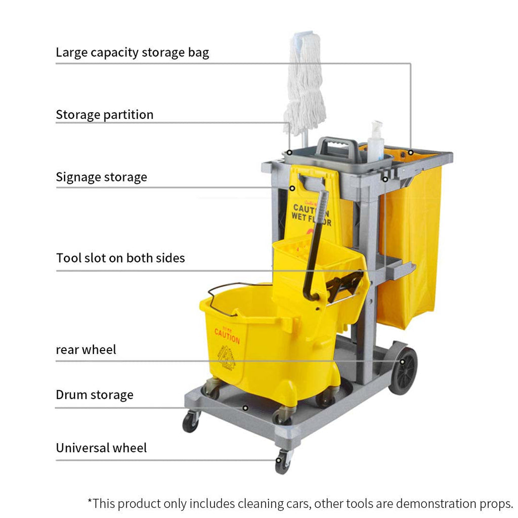 Cleaning Waste Cart Trolley