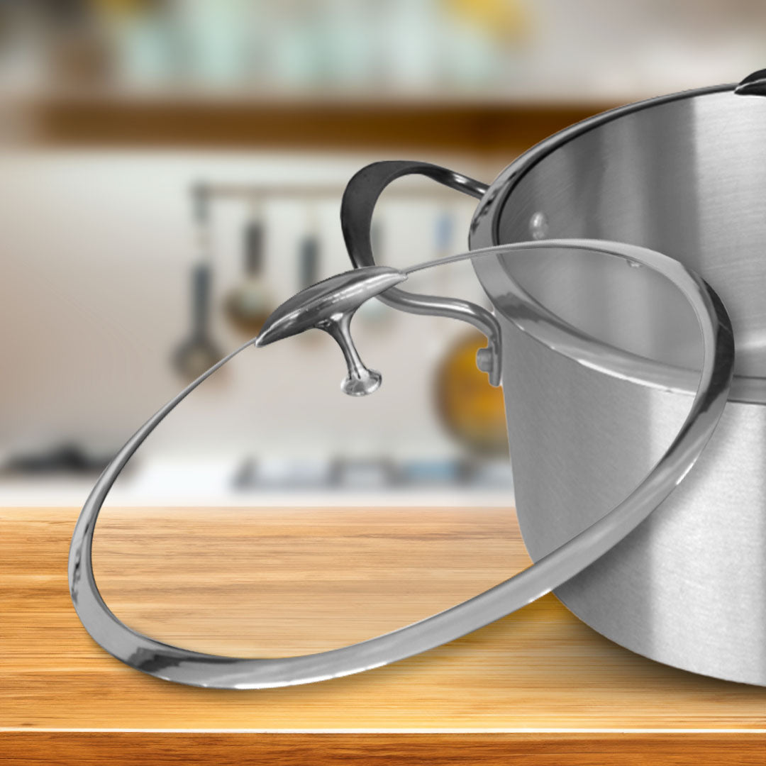 Stainless Steel Casserole With Glass Lid