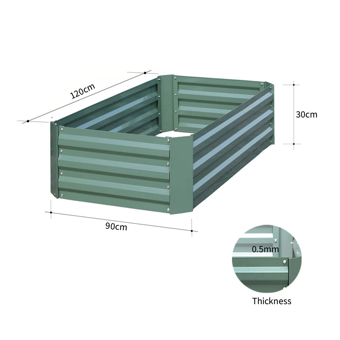 Green Raised Garden Bed
