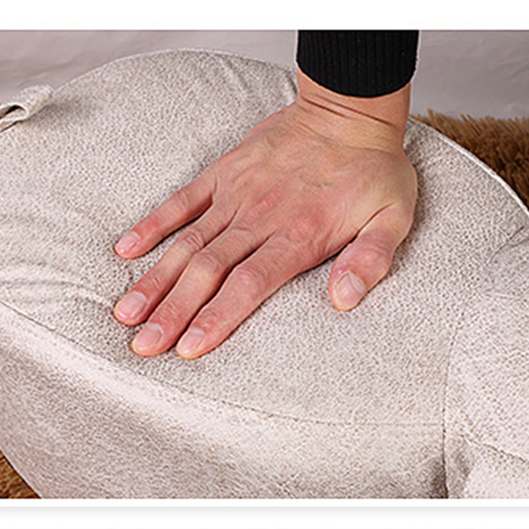 SOGA Orange Children Bench Monkey Character Round Ottoman Stool Soft Small Comfy Seat Home Decor