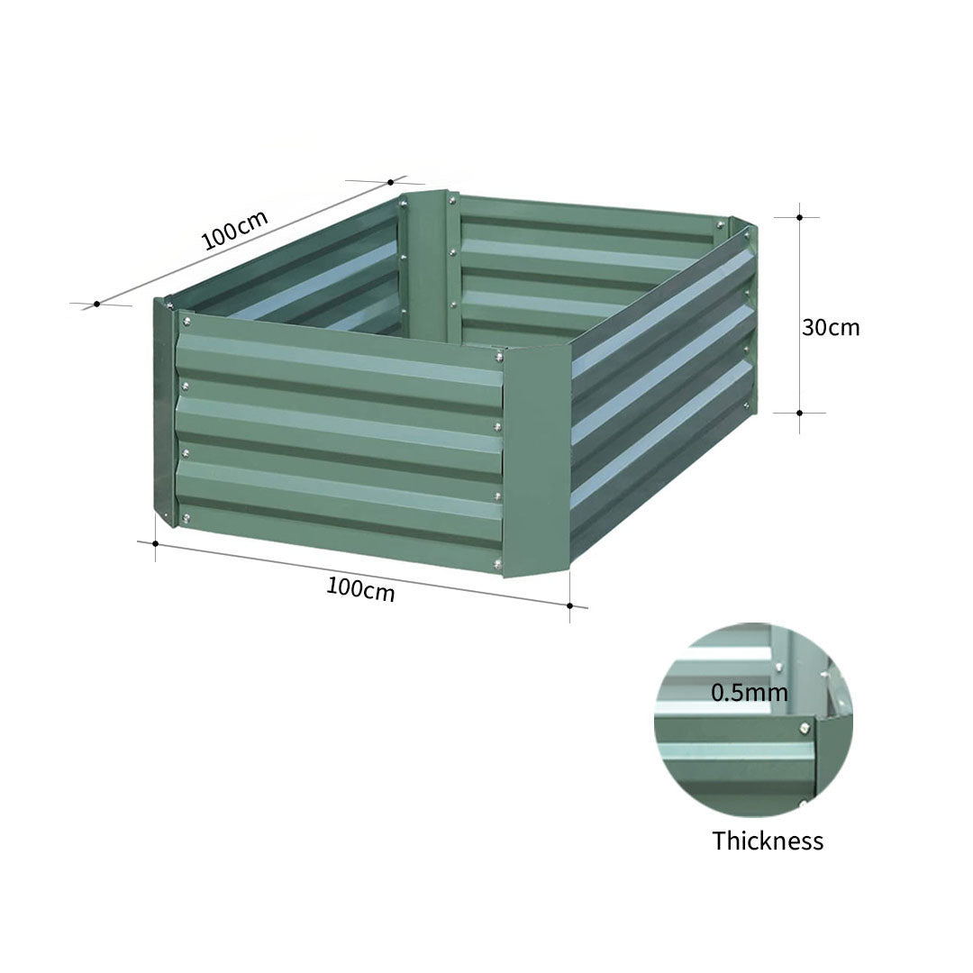 Green Raised Garden Bed