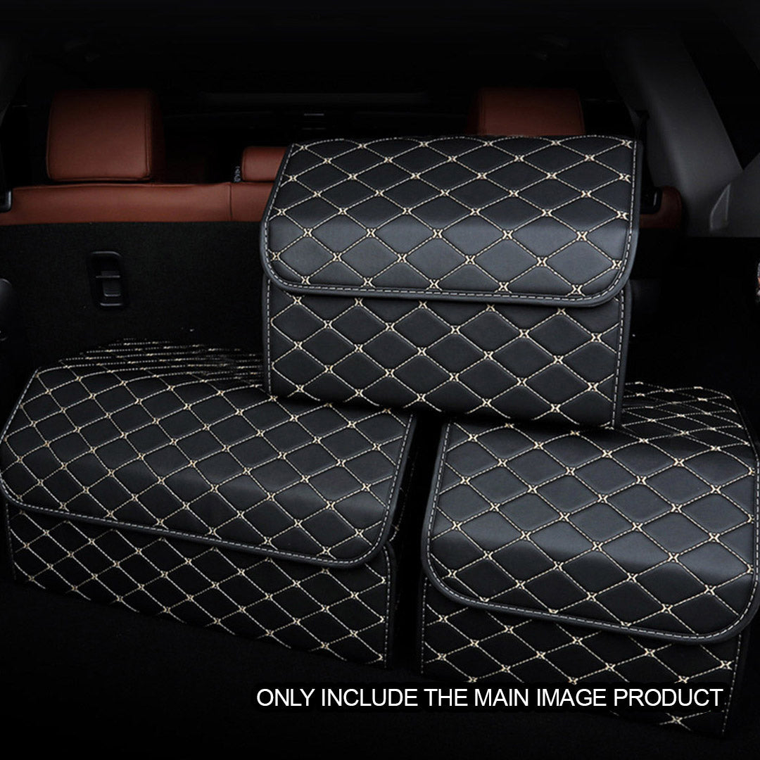 Leather Car Boot Box Organiser