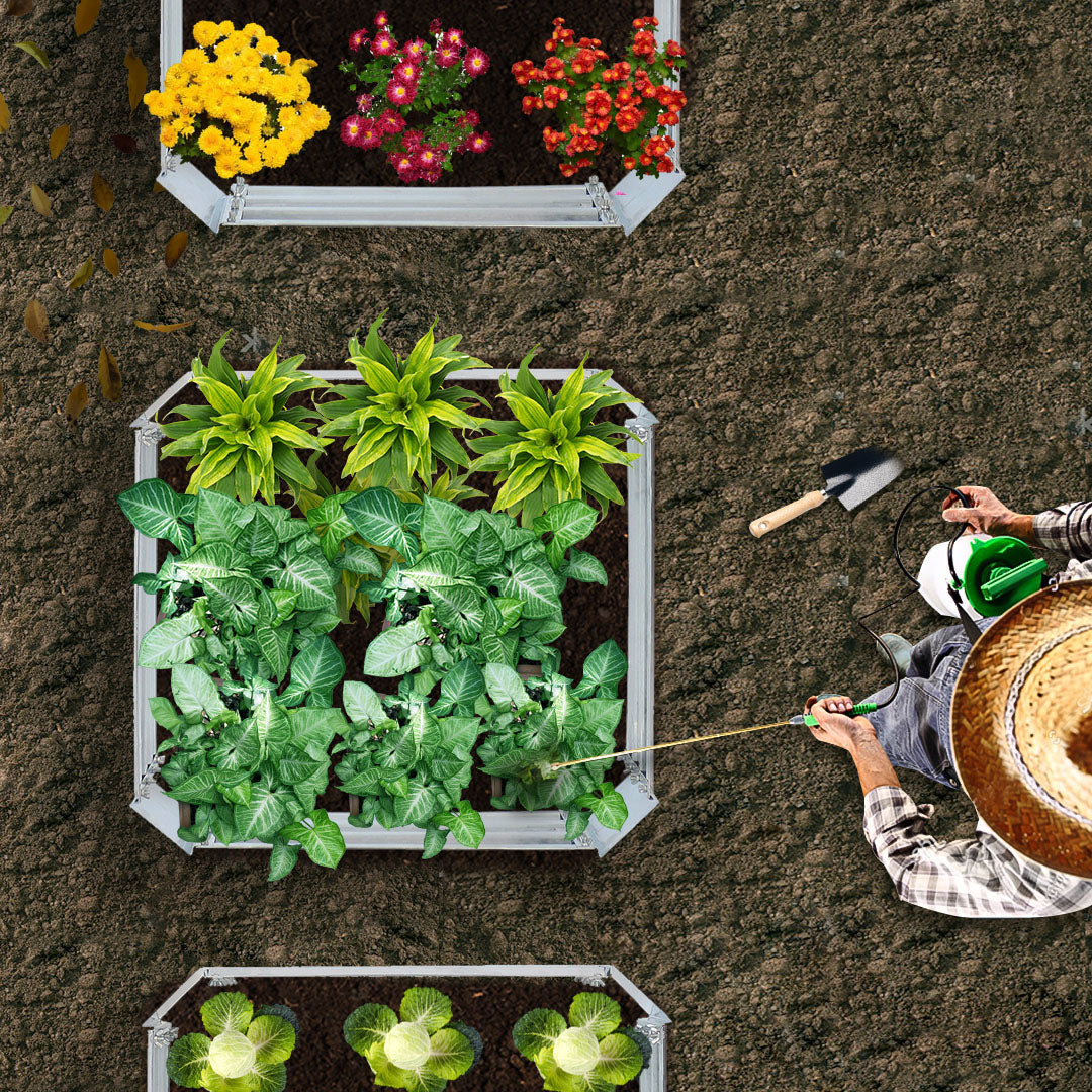 Silver Raised Garden Bed