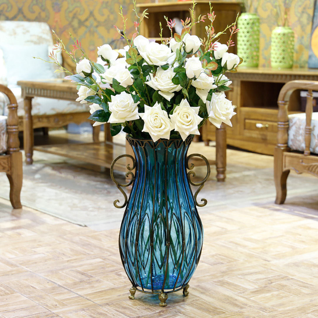 Vase WIth Artificial Flower Set