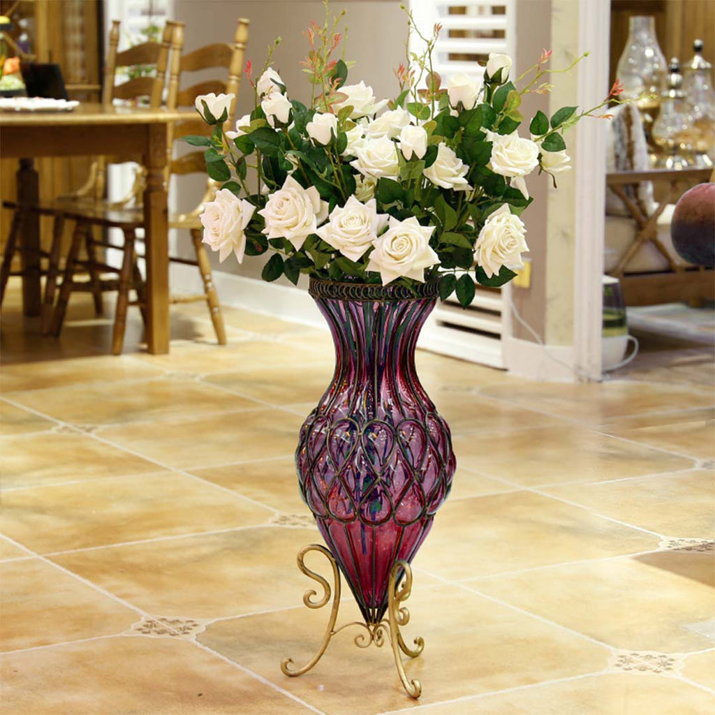 Glass Vase With Artificial Flower