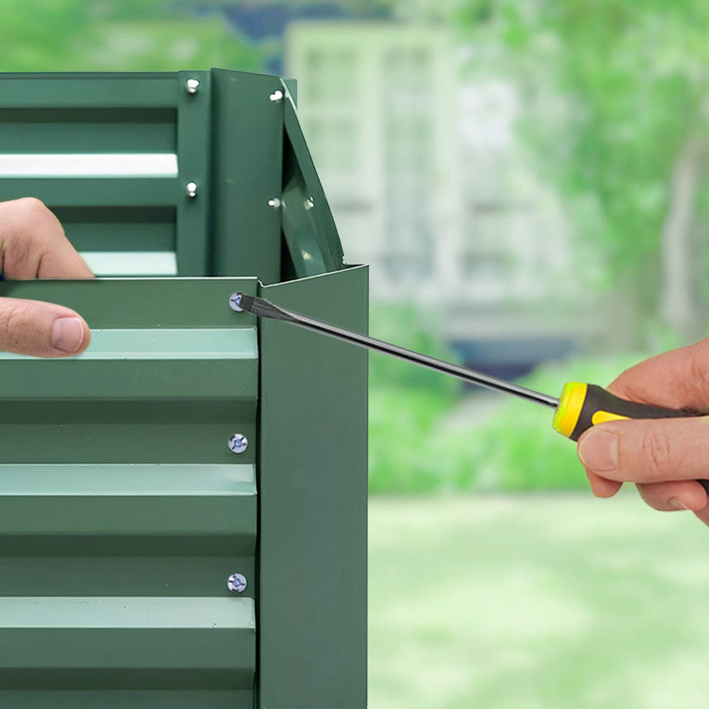 Green Raised Garden Bed