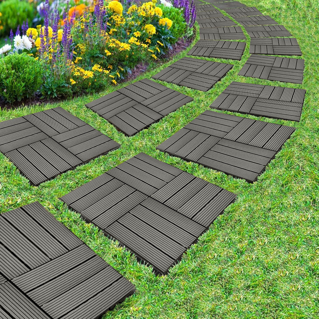DIY Wooden Composite Decking Tiles (11-Pack)