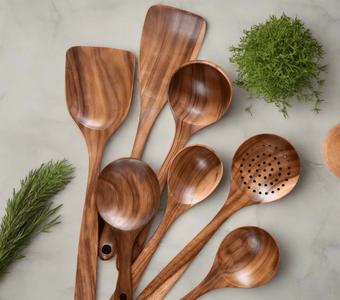 Teak Wooden Utensil Set