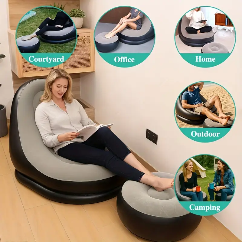 Inflatable Sofa With Footrest