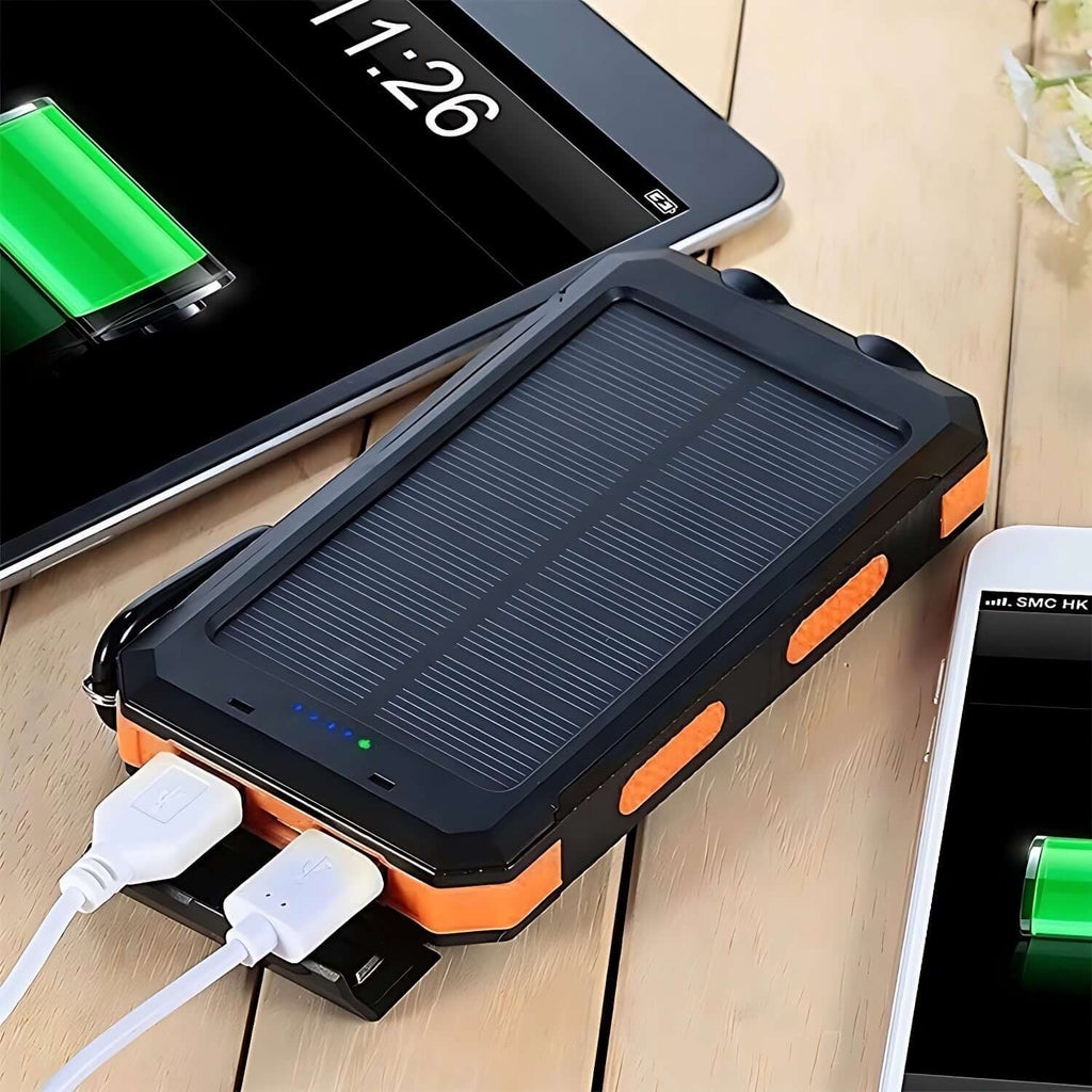 Portable Waterproof Solar Power Bank (10,000 mAh & 20,000 mAh) | Phone Charger