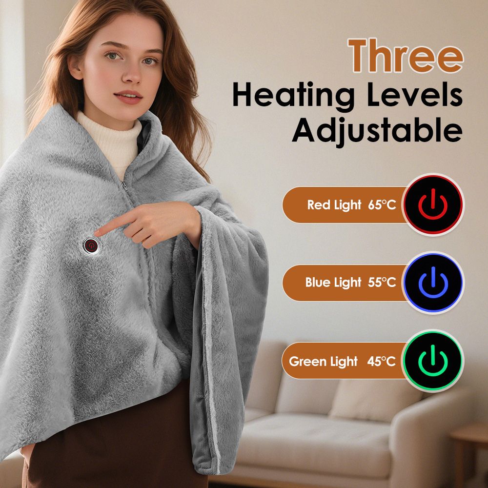2-In-1 Heated Shawl Blanket