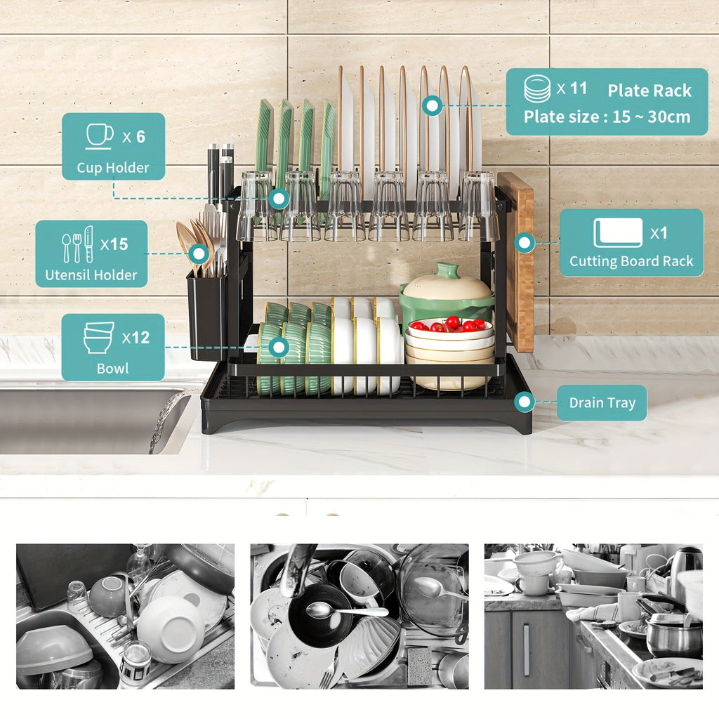 TidyTier Kitchen Dish Rack