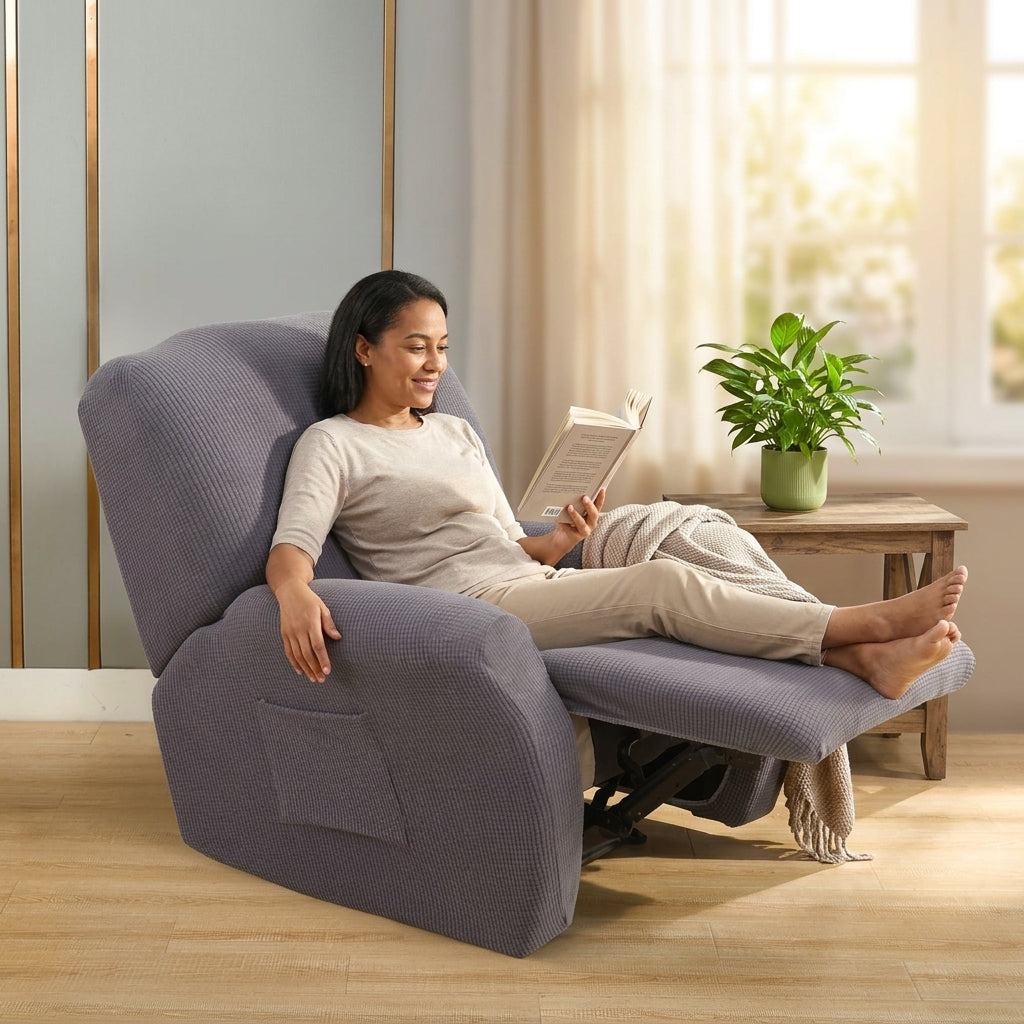 Jacquard Gray Recliner Covers