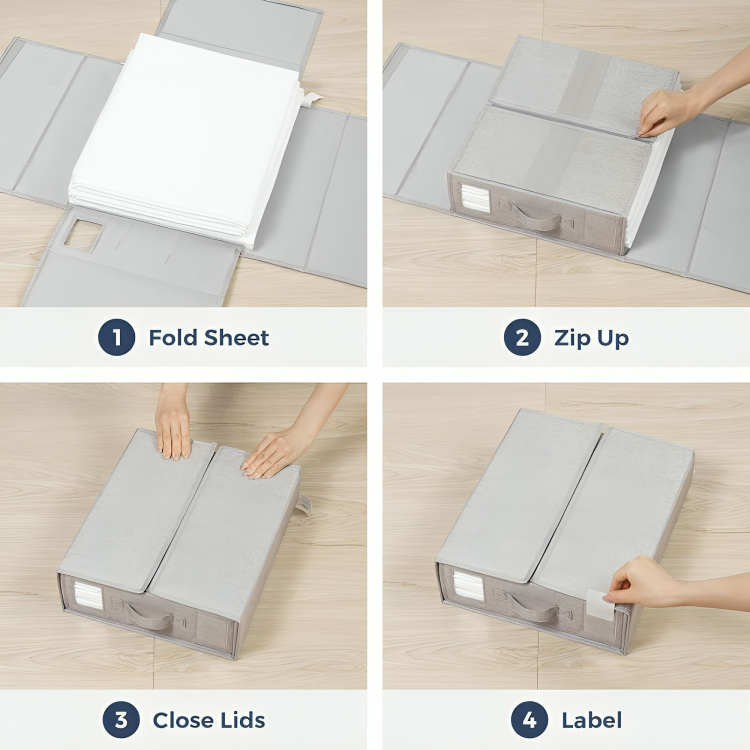 Fold Away Bedsheet Organizers