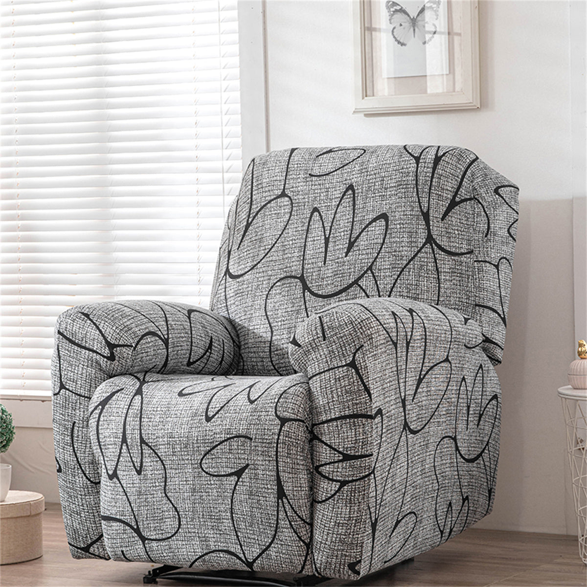 Streaky Gray Recliner Covers