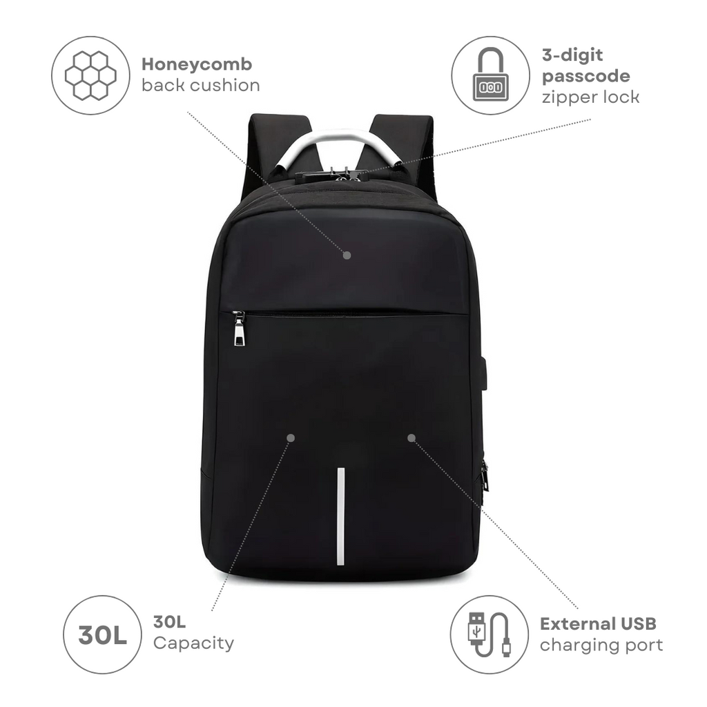 Sleek Anti-Theft Backpack