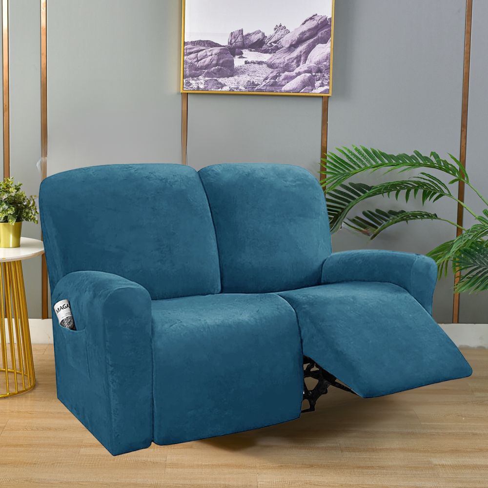 Multi-Seat Recliner Covers - Velvet Lake Blue