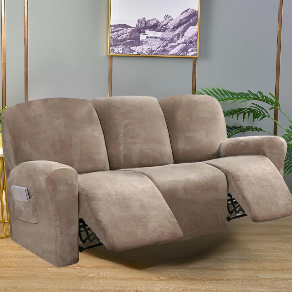 Multi-Seat Recliner Covers - Velvet Taupe