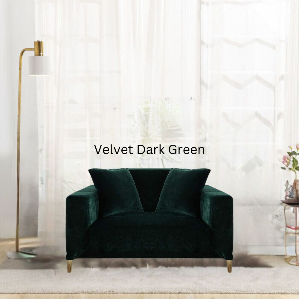 Velvet Dark Green Sofa Covers