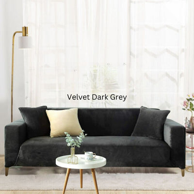 Velvet Dark Grey Sofa Covers