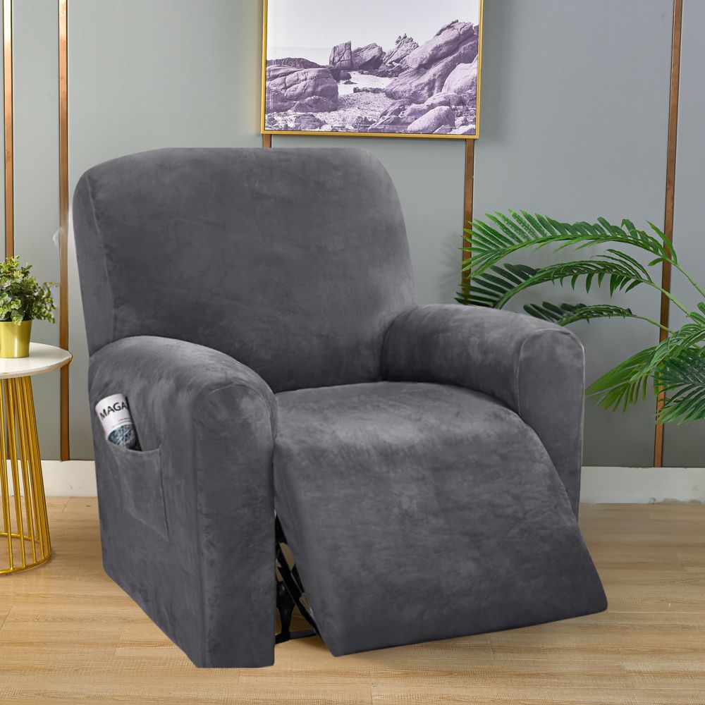 Multi-Seat Recliner Covers - Velvet Dark Grey