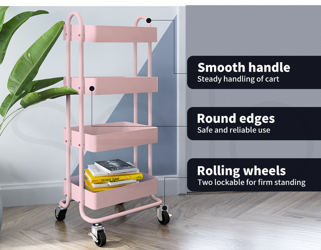 Utility Trolley Cart 4 Tiers